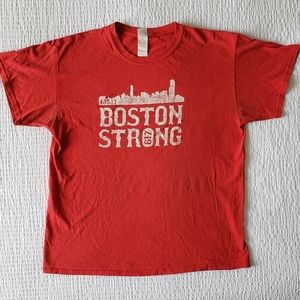 BOSTON STRONG 4.15.13 T-Shirt (L) Red